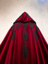 Red hooded long cape